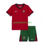 Camisolas de futebol Portugal Criança Equipamento Principal Euro 2024 Manga Curta